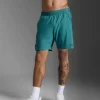 Online 2XU Aero 7 Inch Shorts Slate Green/Black Reflective