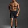 Online 2XU Aero 7 Inch Shorts Black/Silver Reflective