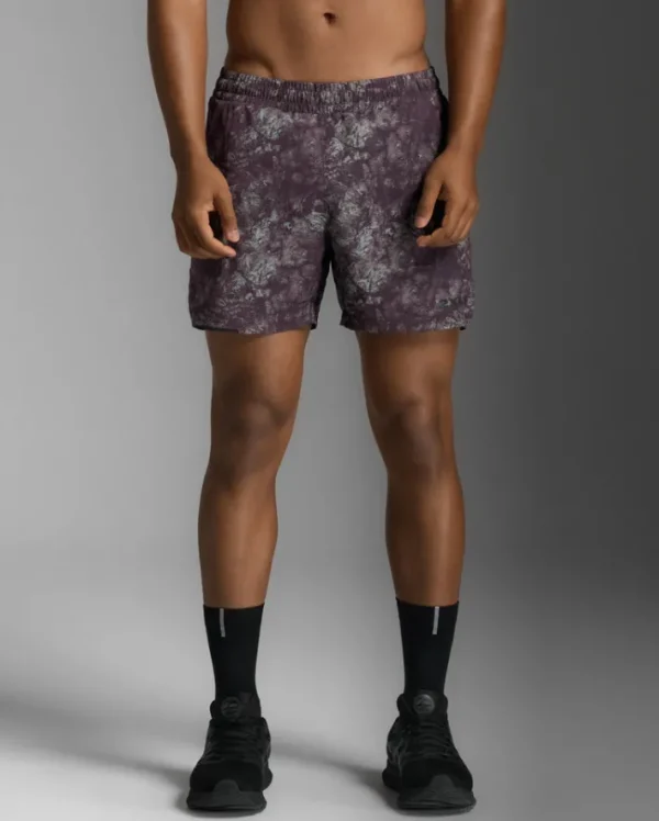 Discount 2XU Aero 5 Inch Shorts Marble Acid/Black Reflective
