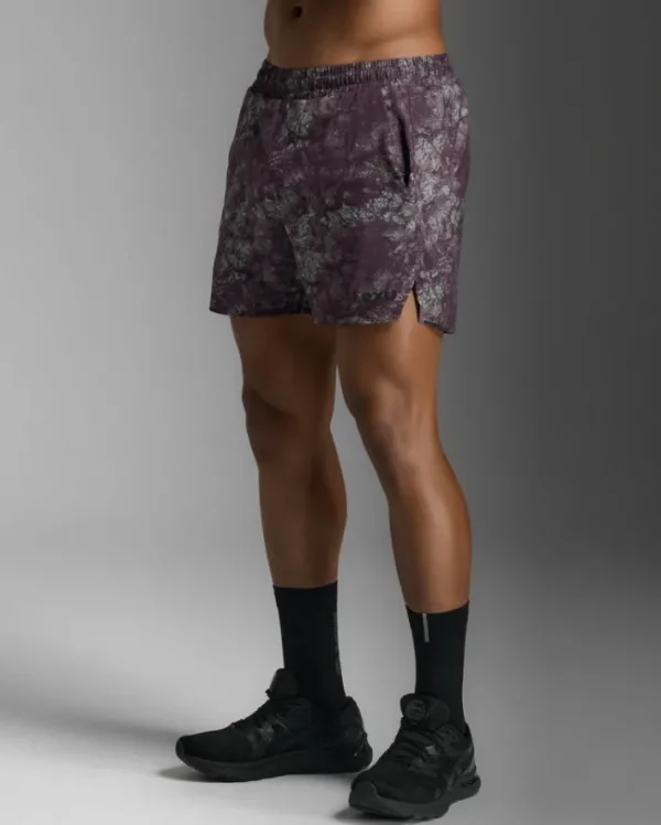 Discount 2XU Aero 5 Inch Shorts Marble Acid/Black Reflective
