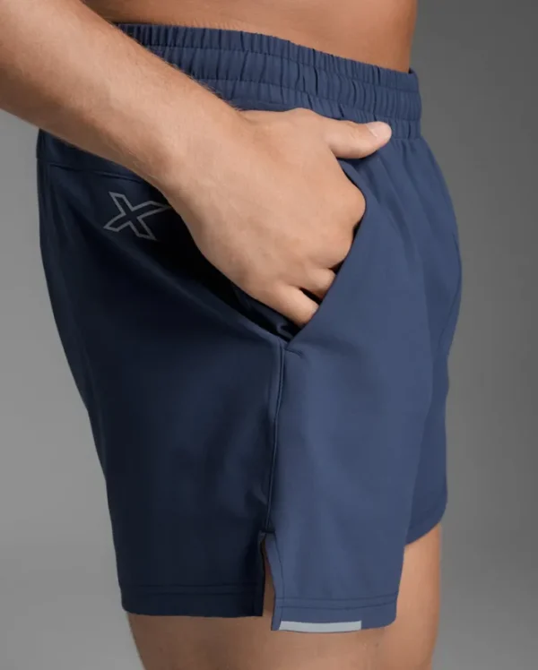 Discount 2XU Aero 5 Inch Shorts Midnight/Silver Reflective