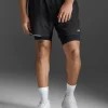 Online 2XU Aero 2-In-1 5" Shorts Black/Silver Reflective