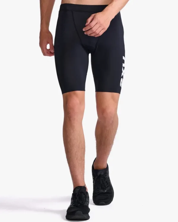 New 2XU Aero 9" Tri Shorts Black/White