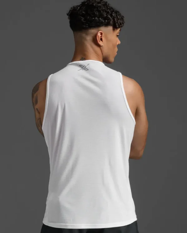 Sale 2XU Aero Tank White/Silver Reflective