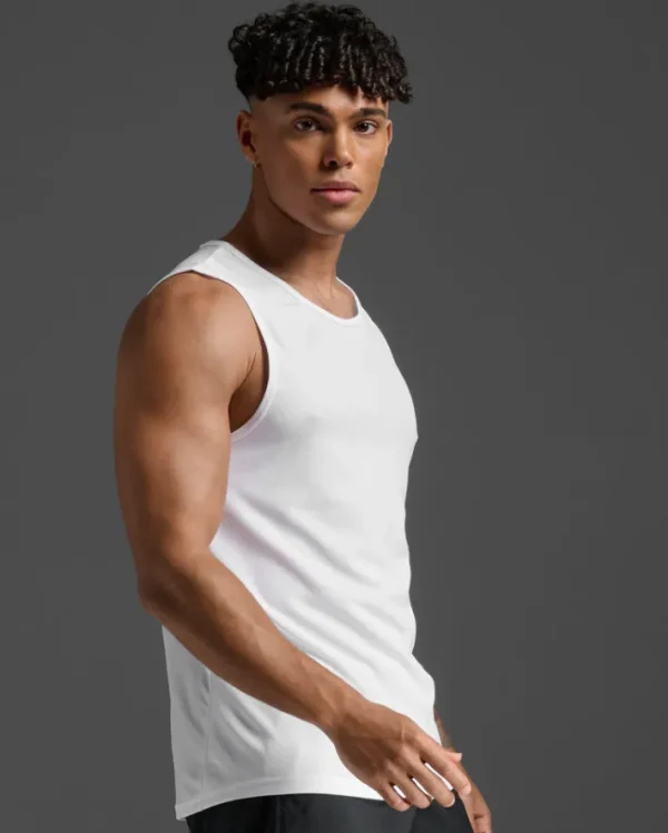Sale 2XU Aero Tank White/Silver Reflective