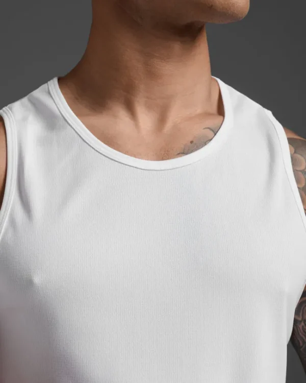 Sale 2XU Aero Tank White/Silver Reflective