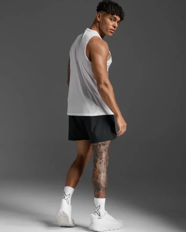 Sale 2XU Aero Tank White/Silver Reflective