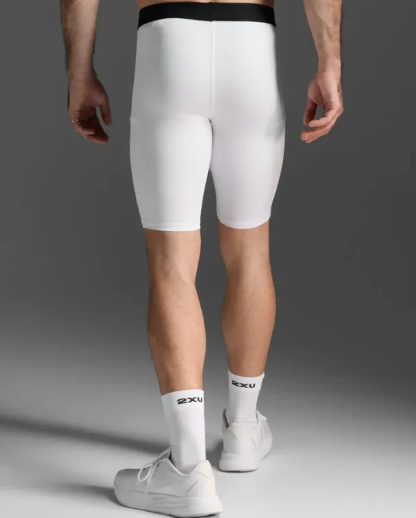 Fashion 2XU Base Layer Compression Shorts White/White