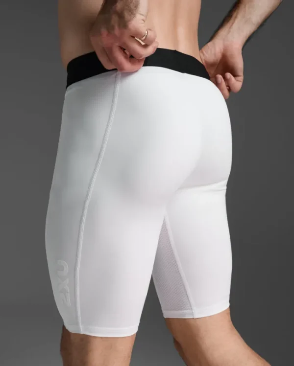 Fashion 2XU Base Layer Compression Shorts White/White