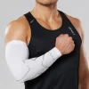 Discount 2XU Compression Arm Guard (Single) White/Silver