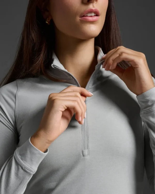 Fashion 2XU Flex 1/2 Zip Long Sleeve Harbor Mist/Harbor Mist