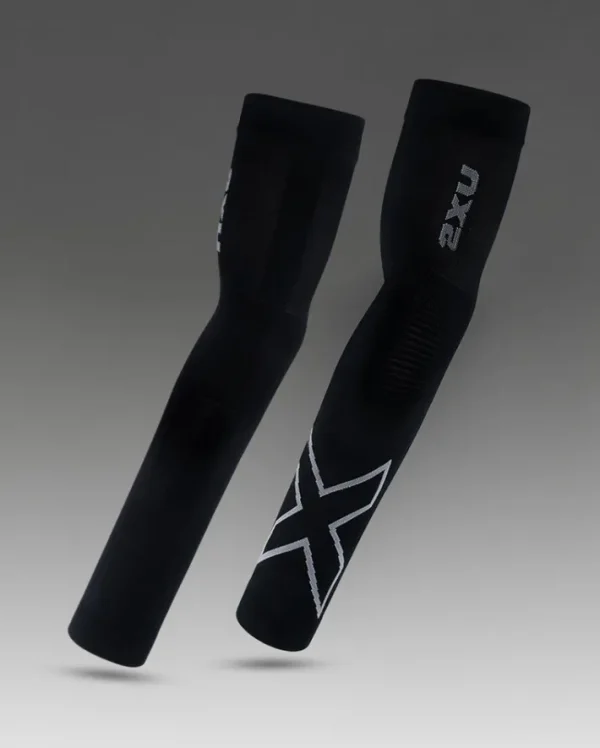 Outlet 2XU Flex Compression Arm Sleeves Black/Grey