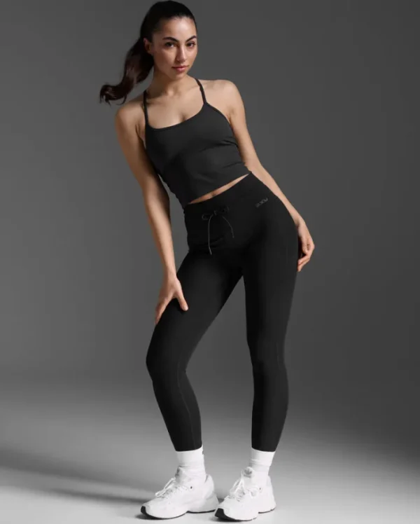 Outlet 2XU Flex Crop Tank Black/Black