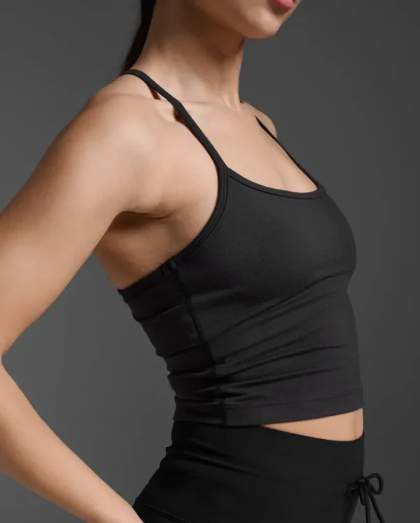 Outlet 2XU Flex Crop Tank Black/Black