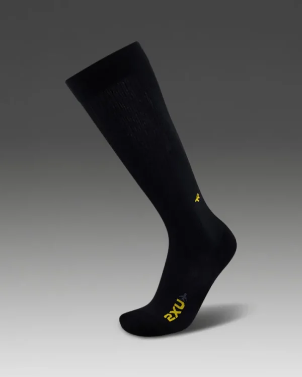 Discount 2XU Flight Compression Socks Black/Black