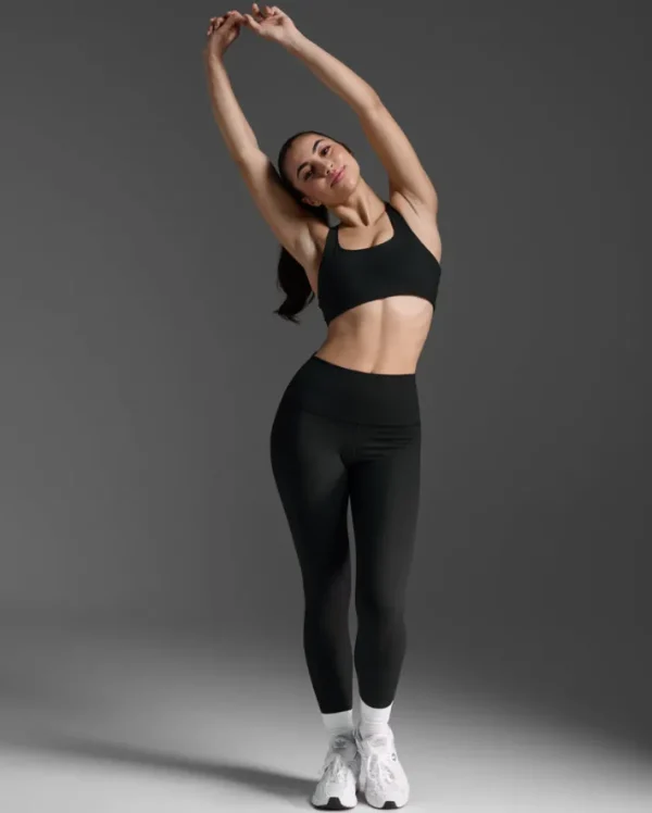 Outlet 2XU Fluid Open Back Bra Black/Black