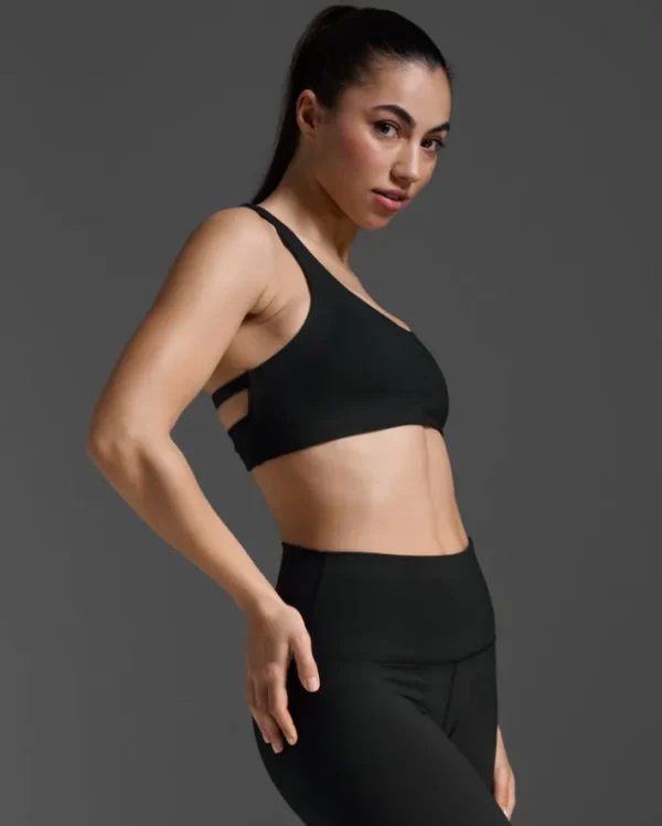 Outlet 2XU Fluid Open Back Bra Black/Black