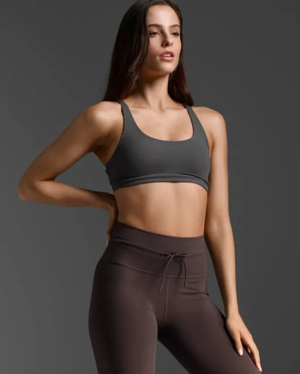 Outlet 2XU Fluid Open Back Bra Sable/Sable