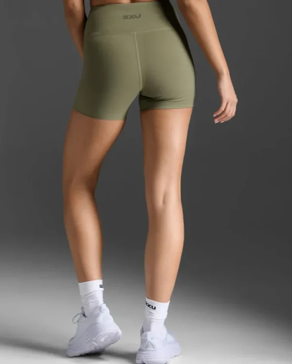 Discount 2XU Form Soft Touch Hi-Rise Compression 4" Shorts Hunter Green/Hunter Green