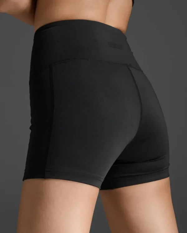Online 2XU Form Soft Touch Hi-Rise Compression 4" Shorts Black/Black