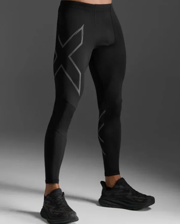 New 2XU Ignition Shield Compression Tights Black/Black Reflective
