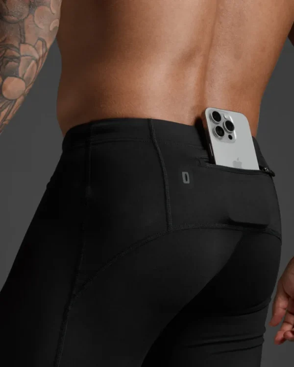 New 2XU Ignition Shield Compression Tights Black/Black Reflective