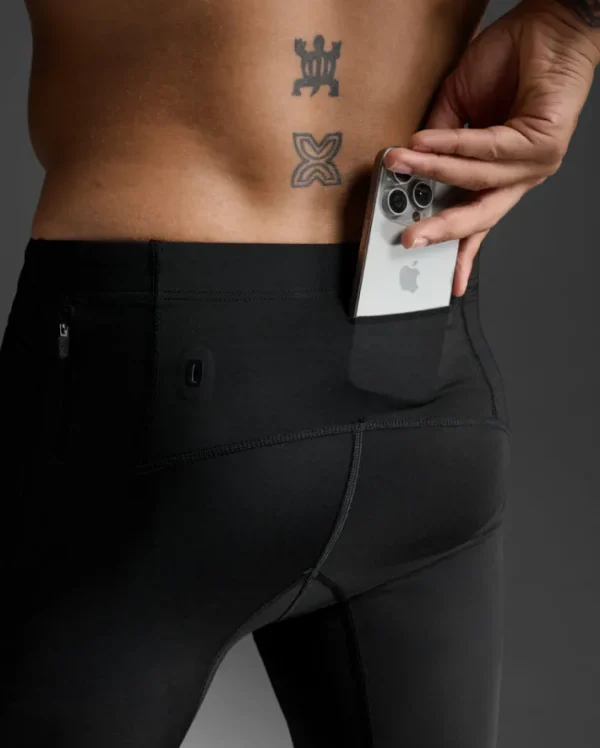 Clearance 2XU Light Speed Compression Tights Black/Gold Reflective