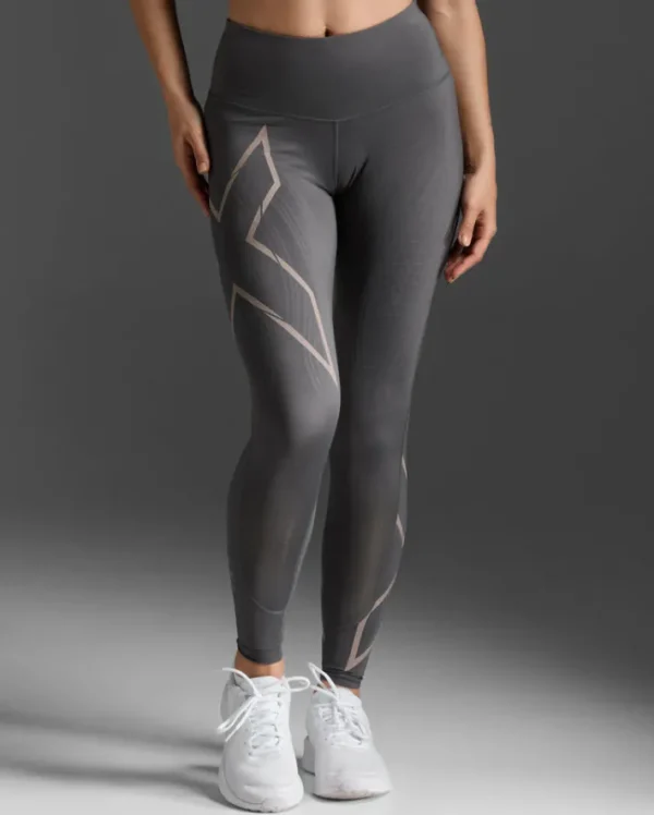 Sale 2XU Light Speed Mid-Rise Compression Tights Jupiter/Carbon Reflective