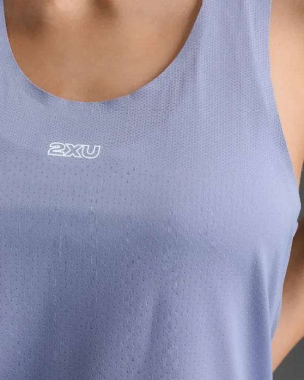 Clearance 2XU Light Speed Tech Singlet Digital Lilac/White Reflective