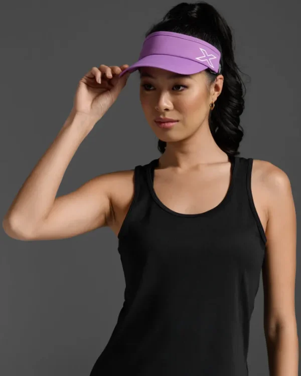Best 2XU Performance Visor Thistle/White