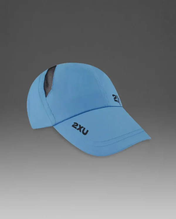Clearance 2XU Run Cap Azure Blue/Black