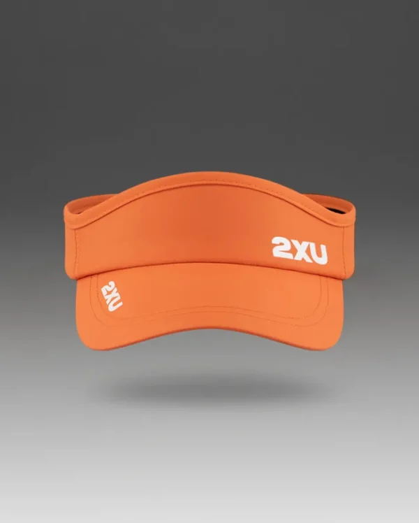 Discount 2XU Run Visor Ember/White