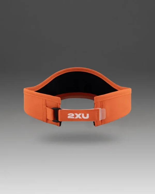 Discount 2XU Run Visor Ember/White