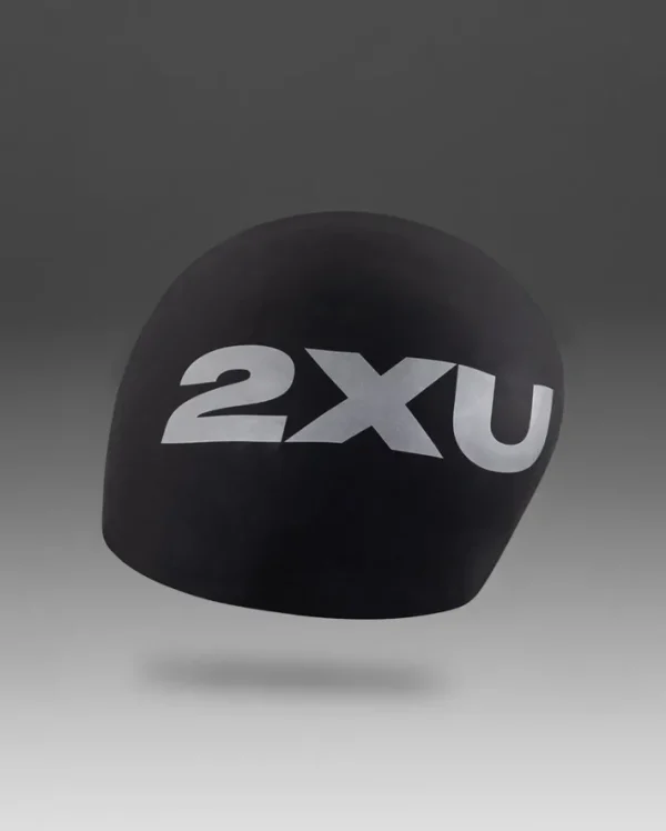 Sale 2XU Silicone Swim Cap Black/Black