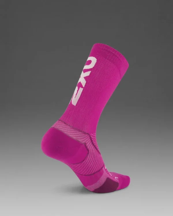 Best 2XU Vectr Cushion Crew Socks Hyper Violet/White