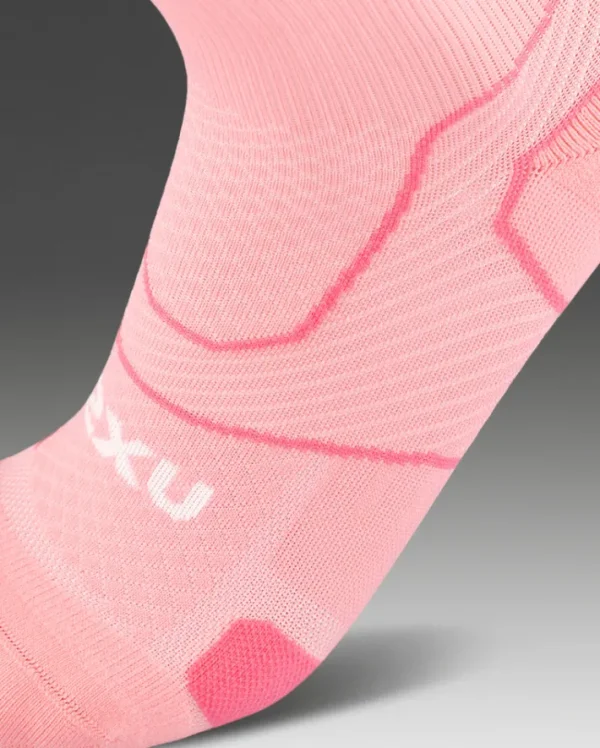 Sale 2XU Vectr Cushion Crew Socks Pink Glow/White