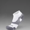 Online 2XU Vectr Light Cushion 1/4 Crew Compression Socks White/Grey