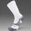 Fashion 2XU Vectr Light Cushion Crew Socks White/Grey