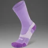 Fashion 2XU Vectr Light Cushion Crew Socks Grape Fizz/White